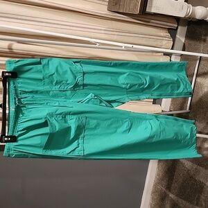 Free People FP Movement Fly By Night Pants Lightweight Relaxed Fit Green Size L